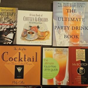 Cocktails, coffee, and liquor-free recipe books